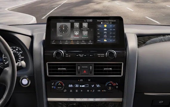 2023 Nissan Armada touchscreen and front console | Fairbanks Nissan in Fairbanks AK